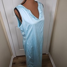 Talbots Shift Dress Womens Sz 12 Light Blue Knee Length Office Career Travel