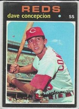 1971 TOPPS DAVE CONCEPCION ROOKIE CARD #14 (REDS). rookie card picture