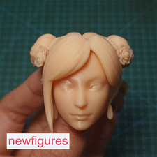 1/6 1/12 1/18 Beauty Girl Head Fit 12" 6" 3.75" Female Action Figure Body A2333