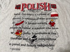 Vintage FOTL Definition Of Polish POLSKI Shirt Single Stitch Made In USA XXL