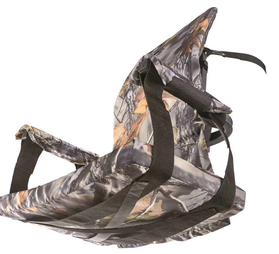Deluxe Hunting Tree Stand Seat Folding Padded Chair 300 lb Capacity Camo Heavy - Image 4 of 4