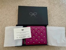 Anya Hindmarch Joss Heart-Studded Leather Purse
