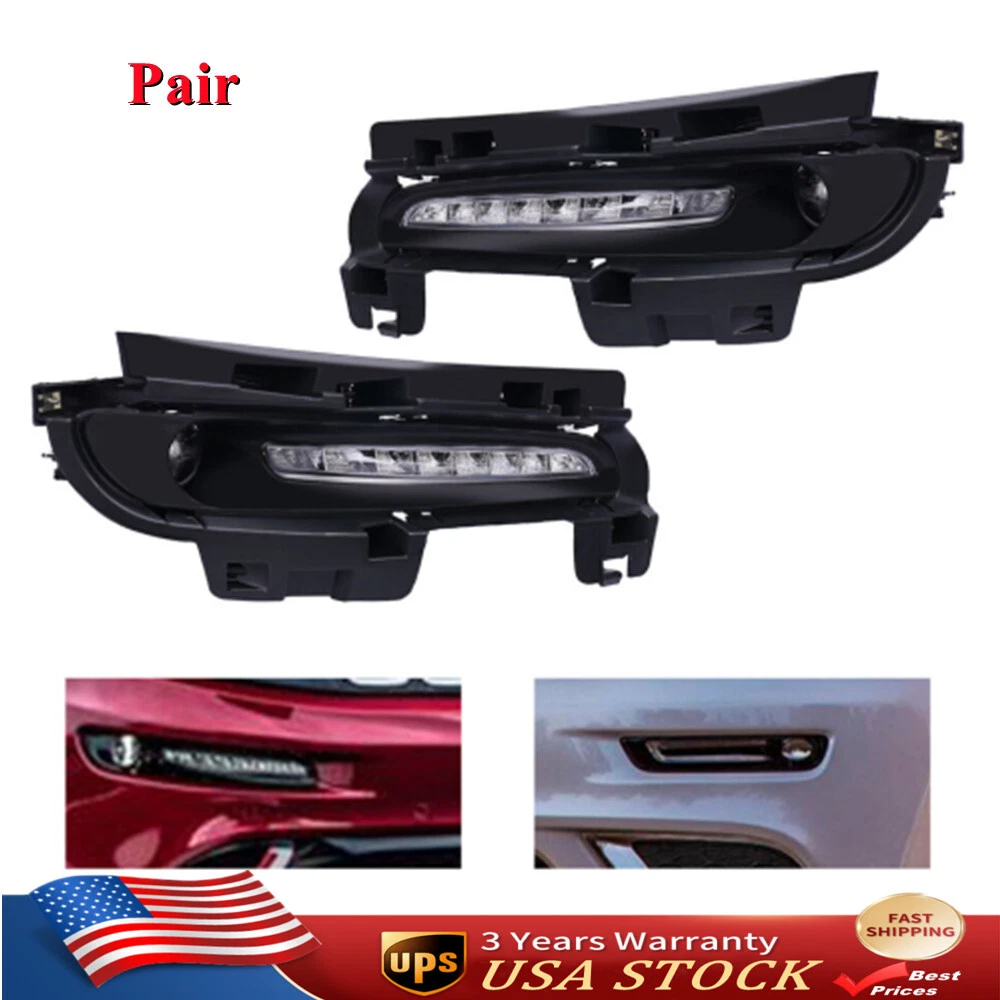 Pair For Jeep Grand Cherokee SRT8 2012-2016 LED DRL Daytime Running Fog Lights - product detail image 19