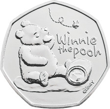 2020 Winnie the Pooh 50p Brilliant Uncirculated in Royal Mint presentation