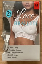 Felina Ladies' Lace Bralette, 2-pack M Bra
