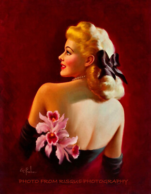 Beautiful Woman Evening Dress Orchid 8.5x11'' Photo Print Frahm Portrait Fine Art