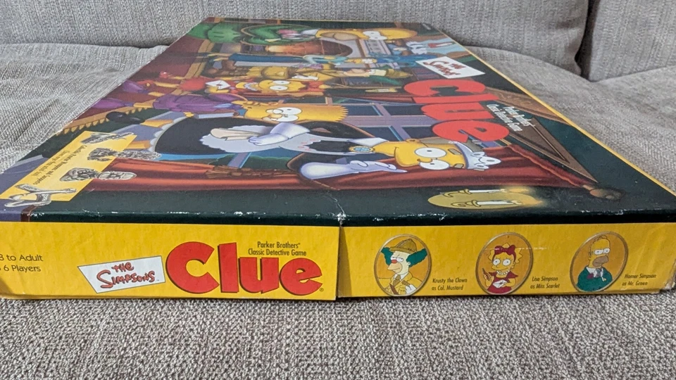 THE SIMPSONS Edition Clue Board Game 2000 USA 1st Edt 100% Complete VTG Parker - Image 4 of 4