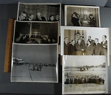 6 VINTAGE B&W AVIATION PHOTOS I.A.S. INSPECTION PHILA., PA, JOINT USN-USAF GROUP