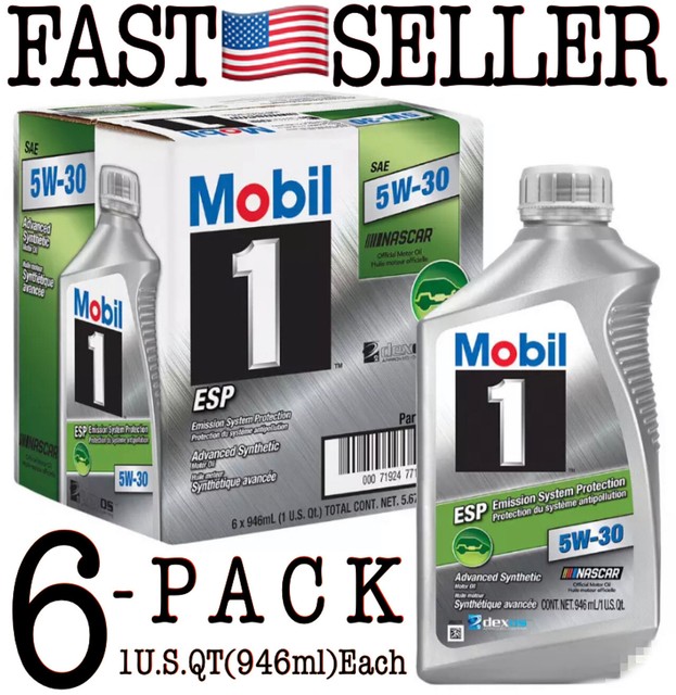 Mobil 1 ESP 5w30 Full Synthetic Motor Oil 6 Quarts 124044 for sale