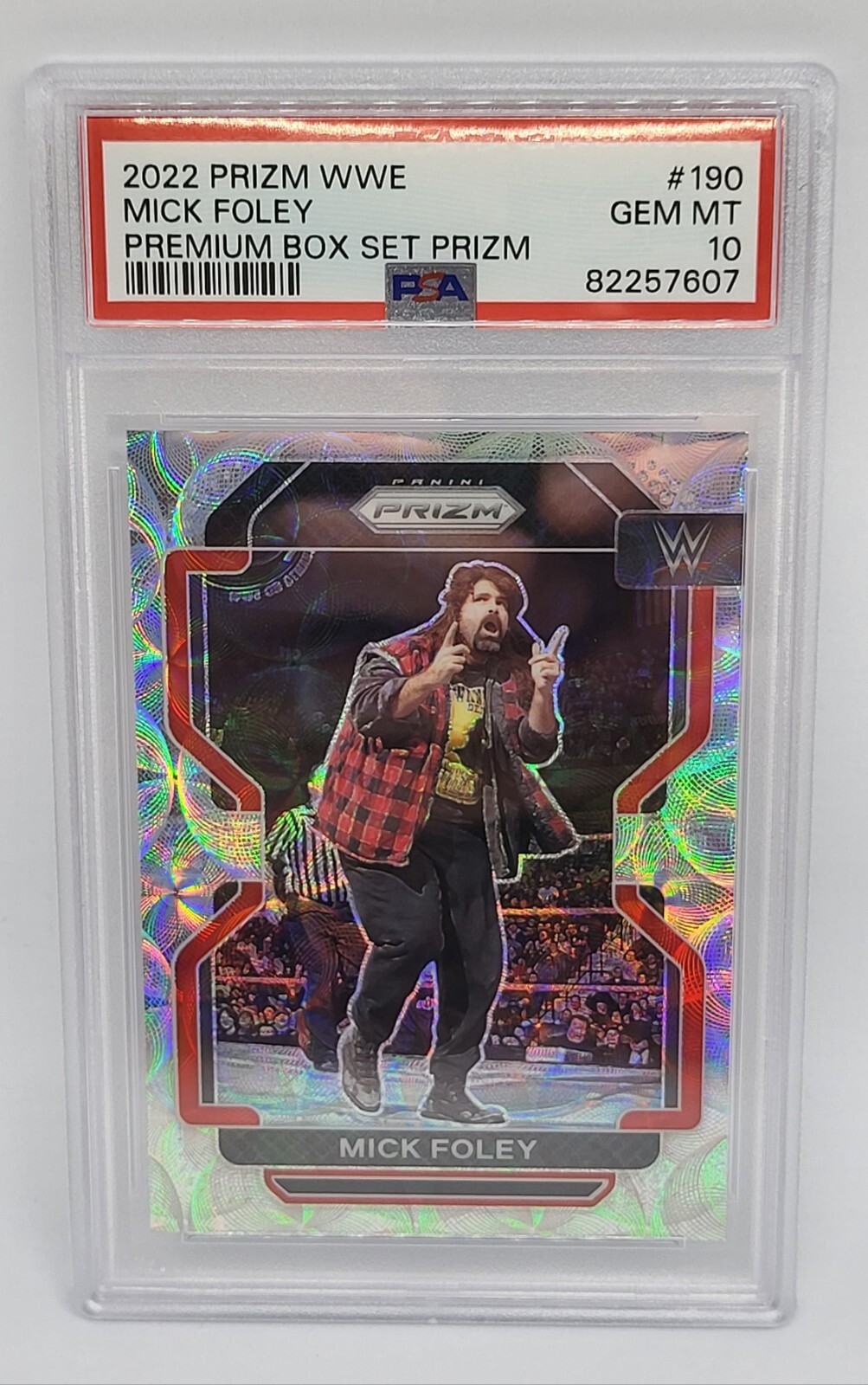 2022 Panini Prizm WWE Mick Foley #/199 Premium Box Set PSA 10 GEM MINT #190