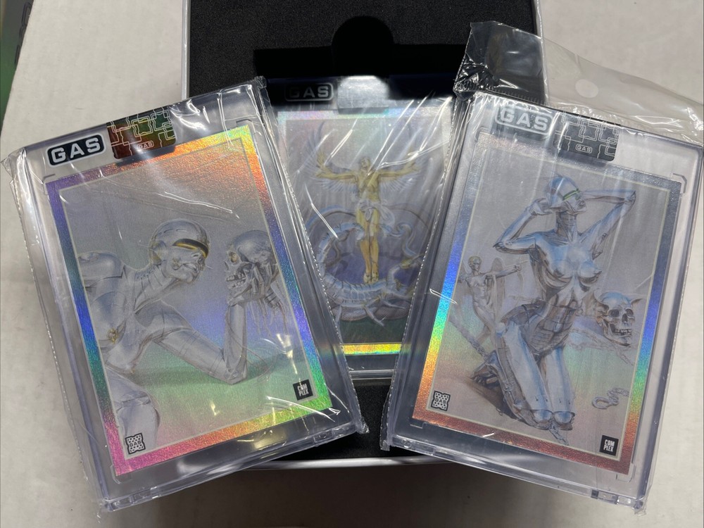 2024 Complex X GAS Trading Cards Hajime Sorayama Rainbow Foil 3-Card Set