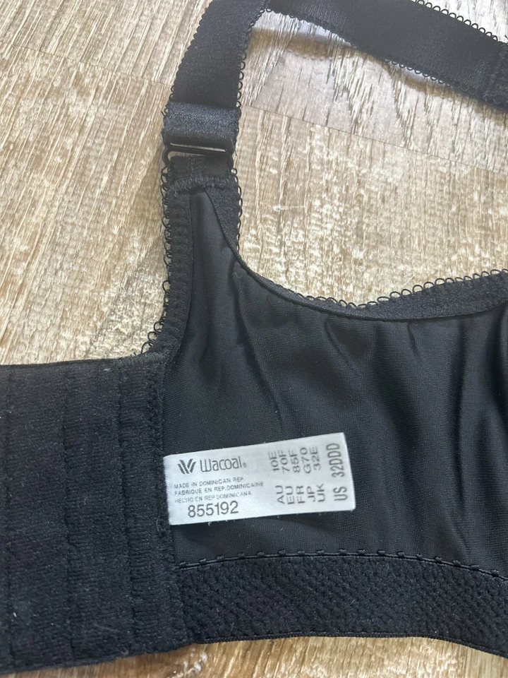 Sujetador Wacoal 32DDD Negro Belleza Básica Figura Completa Con Aros 855192 Lote de 3 Usado en Excelente Condición Foto 4 de 4