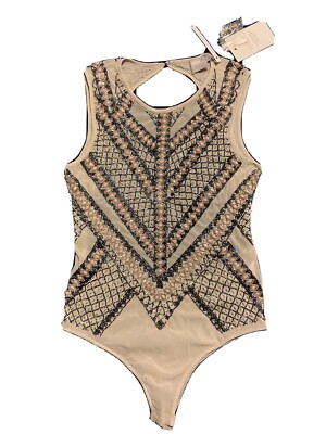 Asos Sequin Bodysuit Size 12 Petite UK