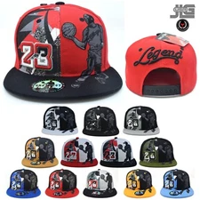 Chicago MJ 23 Dunk New Legend Greatest Black Embroidery Snapback Hat Cap