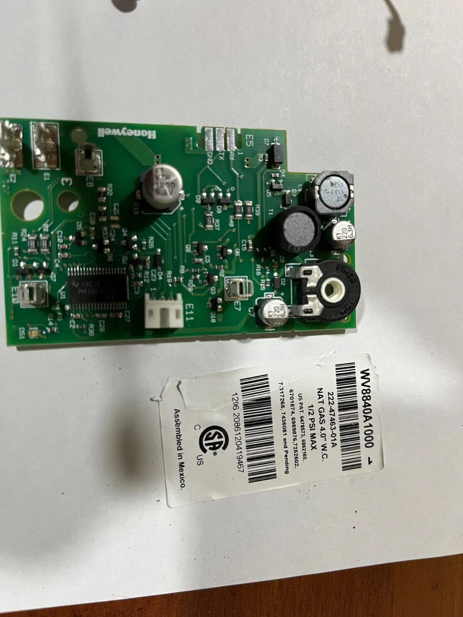 HONEYWELL WV8840A1000 WATER HEATER GAS VALVE CIRCUIT BOARD (USED) 222-47463-01A  | eBay