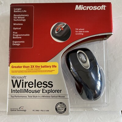 Microsoft Wireless IntelliMouse Explorer 2.0 - Cobalt Blue (M03-00072) Pc & Mac