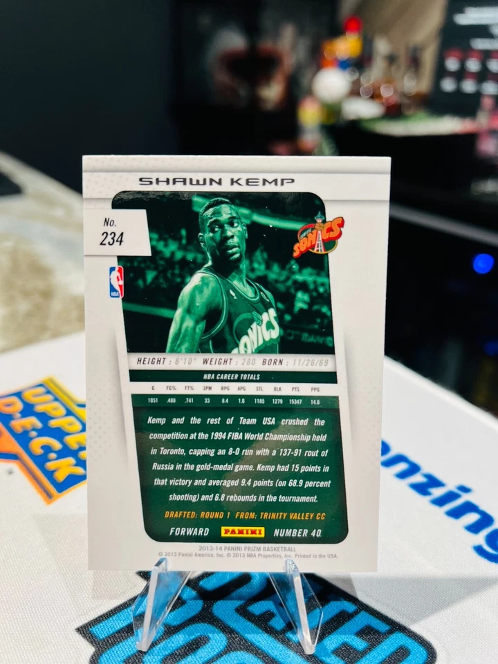 2013-14 Panini Prizm - Shawn Kemp #234 SEATTLE SUPERSONICS - Image 2 of 2