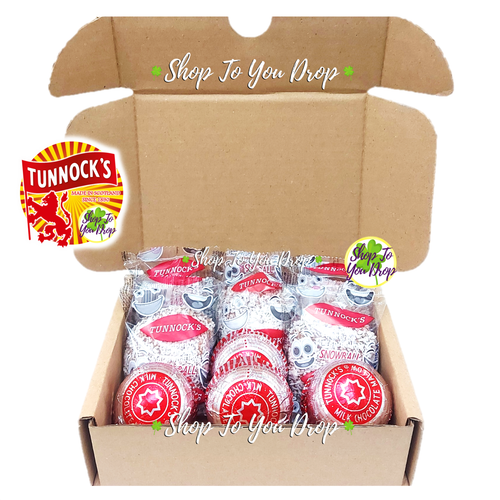 TUNNOCKS PERSONALISED GIFT BOX HAMPER Snowballs Teacakes Present Chocolate
