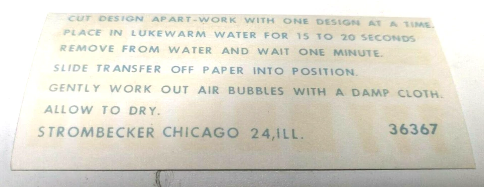 Hoja de calcomanías vintage Strombecker para Ford GT escala 1/32 Foto 2 de 2