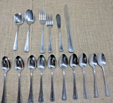 16 ONEIDA LTD NEEDLEPOINT BEADED ARTISTRY FLATWARE DINNER FORKS KNIVES SPOONS