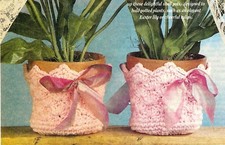 PRETTY Easter Shell Pot Covers/Decor/Crochet Pattern INSTRUCTIONS ONLY
