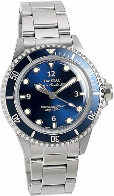 The STAC Diver's Watch Sweep Seconds Made in Japan SEIKO Movement/Deep Blue