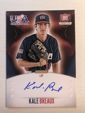 2014 Panini USA Baseball On Card 18U Auto /499 Kale Breaux KB