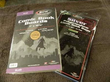 100 New BCW Silver Age Resealable Comic Book Bags And Boards - Acid Free - Archi