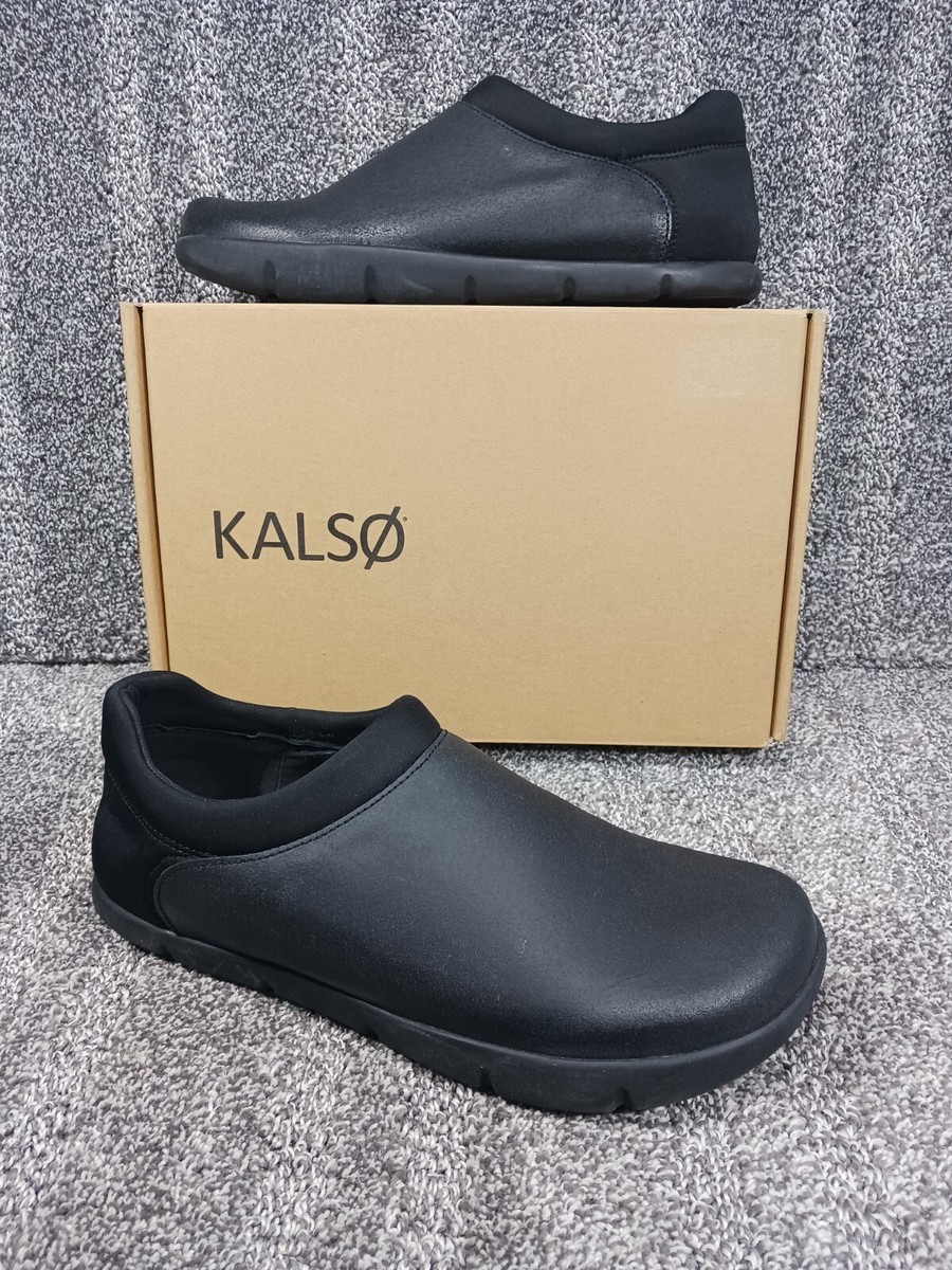 ? New w/ Box Kalso Mana Sz 11 / 44 Black Leather Slip On  display picture 1