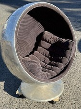 Andrew Martin Spitfire Pod Balloon Chair Aluminum Aviator Lounge