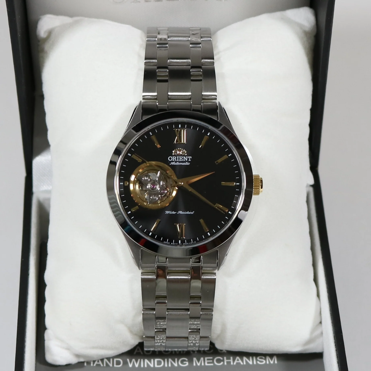 Orient Men's Open Heart Black Dial Automatic Watch AG03002B | eBay