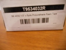 3M 4032 3M 1/2-5- 4032 Double Coated Foam Tape 1/2" X 5Yd, White NEW SEALED