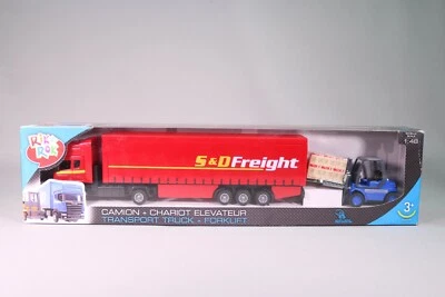 LE1071 RIK & ROK AP0915 1/48 1:48 Semi remorque S&D Freight + chariot élévateur - Photo 1/4