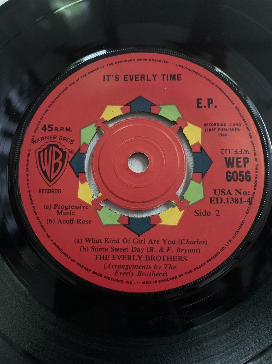 the Everly Brothers It's Everly Time 45 Mono EP Extremely Rare
