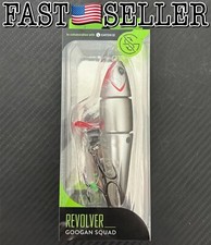 Catch Co REVOLVER Googan Squad Topwater Plopper 4.5” Fishing Bait, Silver Flash