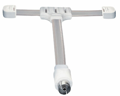 Premium Wurfantenne Dipol UKW Radio FM & AM Antenne Koaxialkupplung T-Form 1,8m