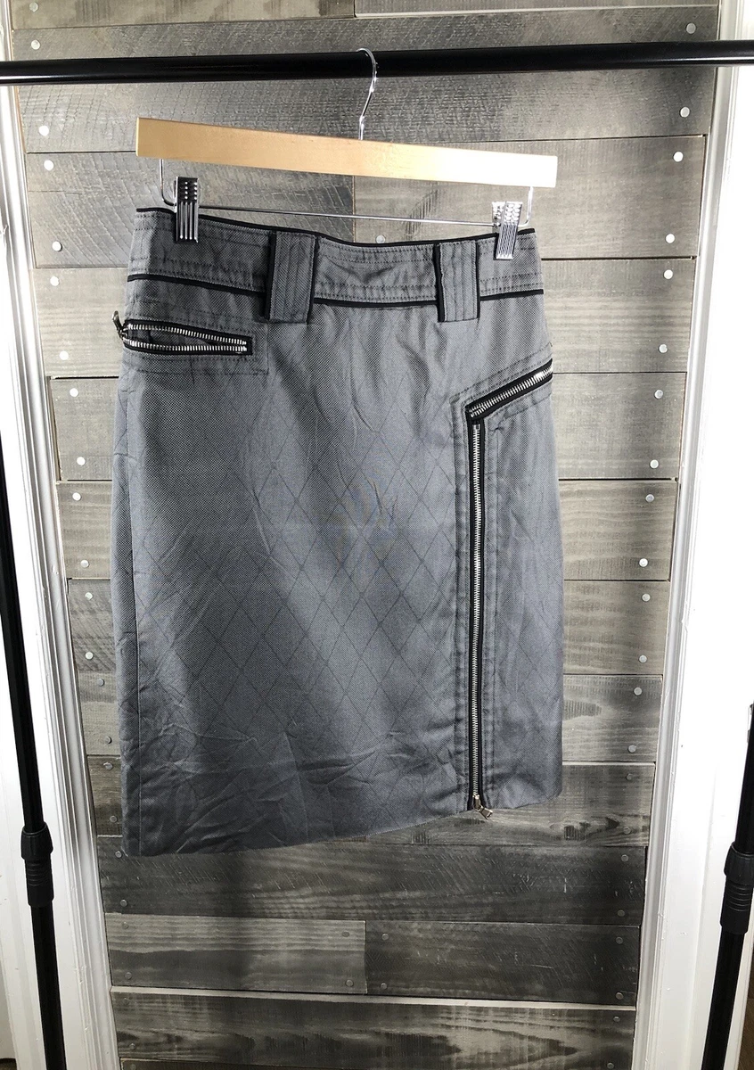 Marc by Marc Jacobs Women's Grey Silk Skirt Tech Size 2