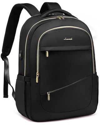 LOVEVOOK Laptop Backpack for Women 17 Inch Black Business Travel Backpacks wi...
