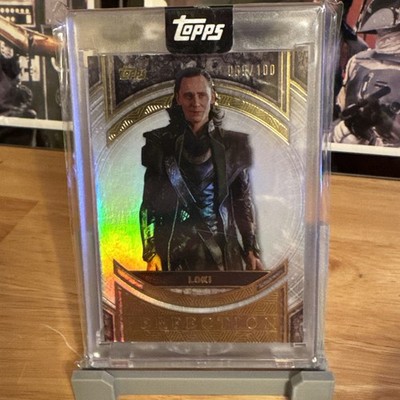 2025 Topps Marvel the Collector Perfection Loki 059/100 Encased Card Avengers