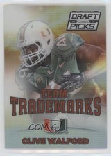 2015 Panini Prizm Collegiate Draft Picks Team Trademarks Clive Walford #9 1s8