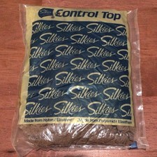 SILKIES Control Top Pantyhose Nylons Medium Beige NEW