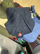WearGuard Blue Work Jacket Full Zip Snap Quilted Lined Point Collar Men's M