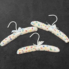 Vintage Alphabet Padded Baby Hangers Set of 3 Nursery Closet Kids Decor 80s 90s