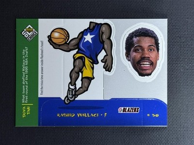 1998-99 UD Choice #22 Rasheed Wallace Mini Bobbing Heads Portland Trail Blazers