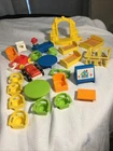24 VTG Fisher Price Little People Furniture Lot Chairs Tables Accessories