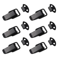 6 PCS Black 1.37 Inch Stainless Steel Spring Loaded Toggle Latch Buckle