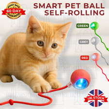 Interactive Smart Cat Toy Ball – USB Rechargeable Automatic Rolling Toy UK