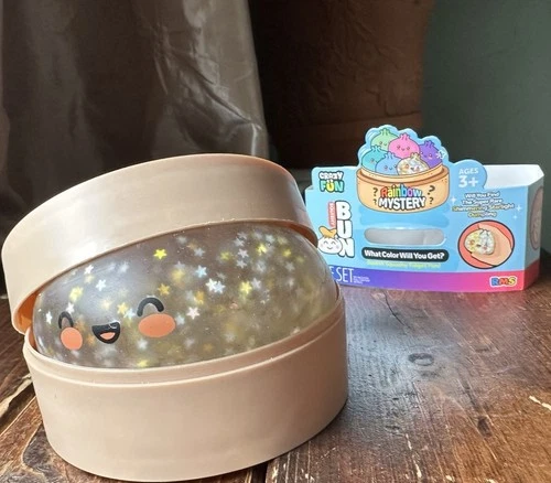 SUPER RARE Crazy Fun Rainbow Mystery Squishy Bun Dumpling - Shimmering Starlight
