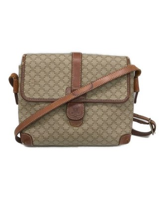 OLD CELINE  Magatam pattern shoulder bag shoulder bag bag brown