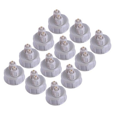 12tlg Aquarium DIY CO2 System Generator Reaktor Flaschenverschluss Grau